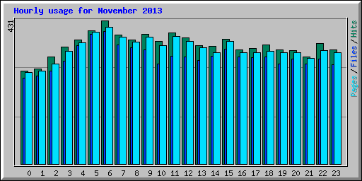 Hourly usage for November 2013