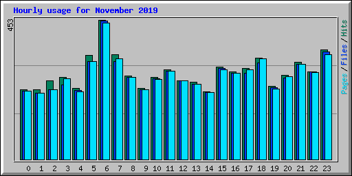 Hourly usage for November 2019